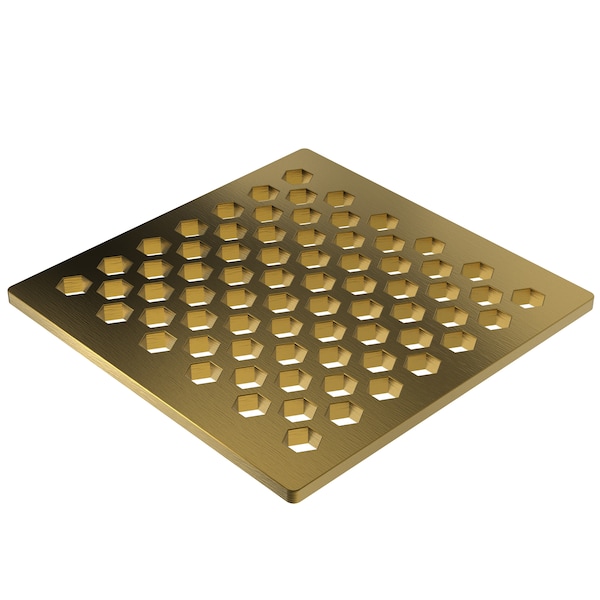 Newport Brass 4" Square Shower Drain in Satin Bronze (Pvd) 233-407-10 - main